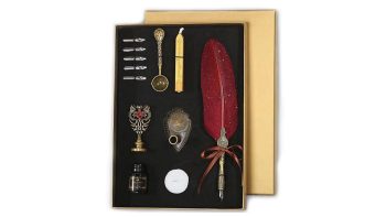 ست قلم پر و مهر و موم