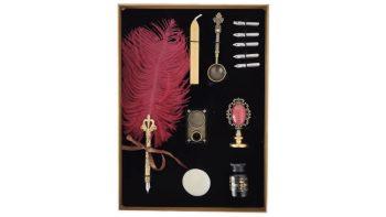 ست قلم پر و مهر و موم